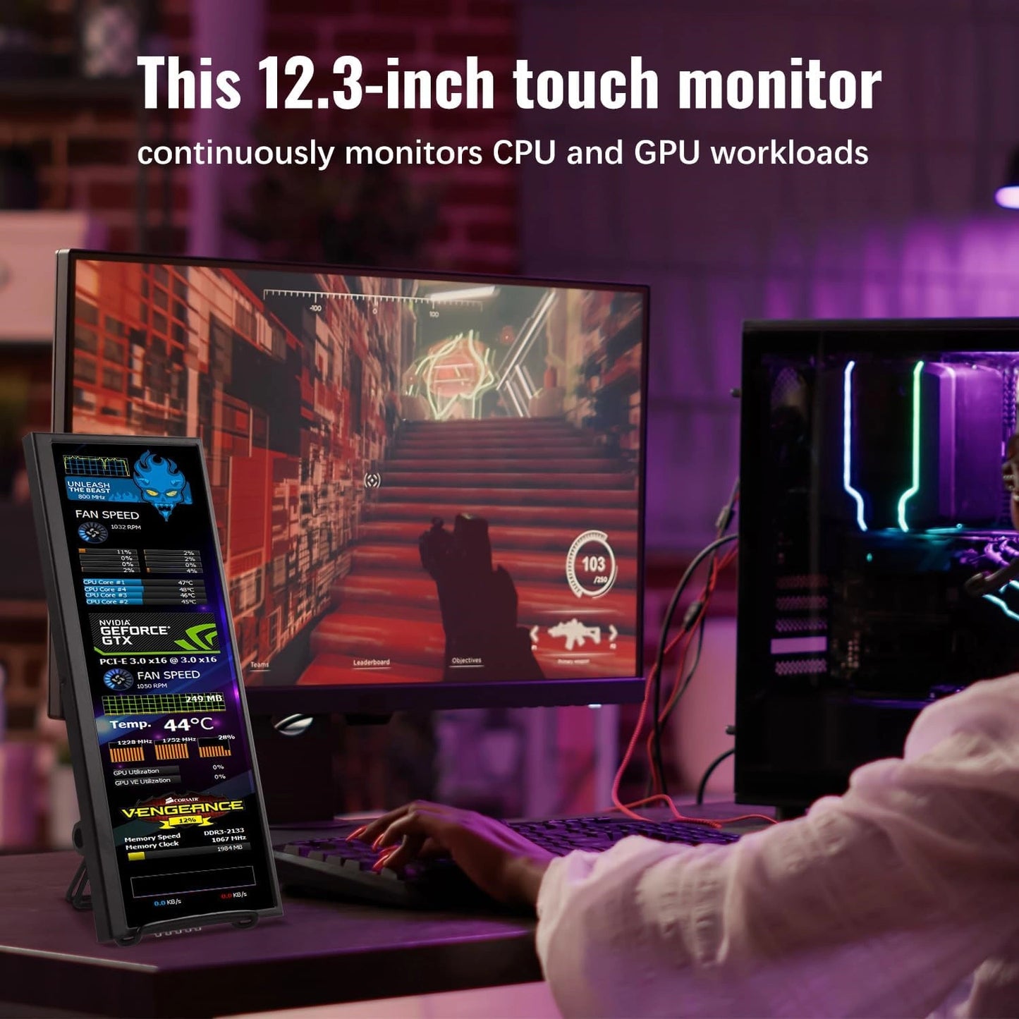 Prechen Ultra-Wide Touch Monitor | Portable Secondary Screen